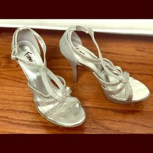 Sparkly Silver Heels